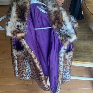 Peter Nygard Faux Fur Vest with Purple Lining